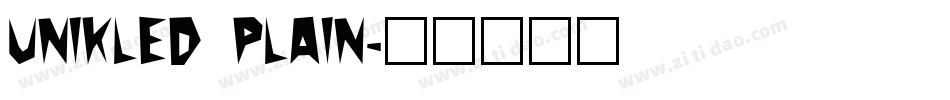 Unikled Plain字体转换